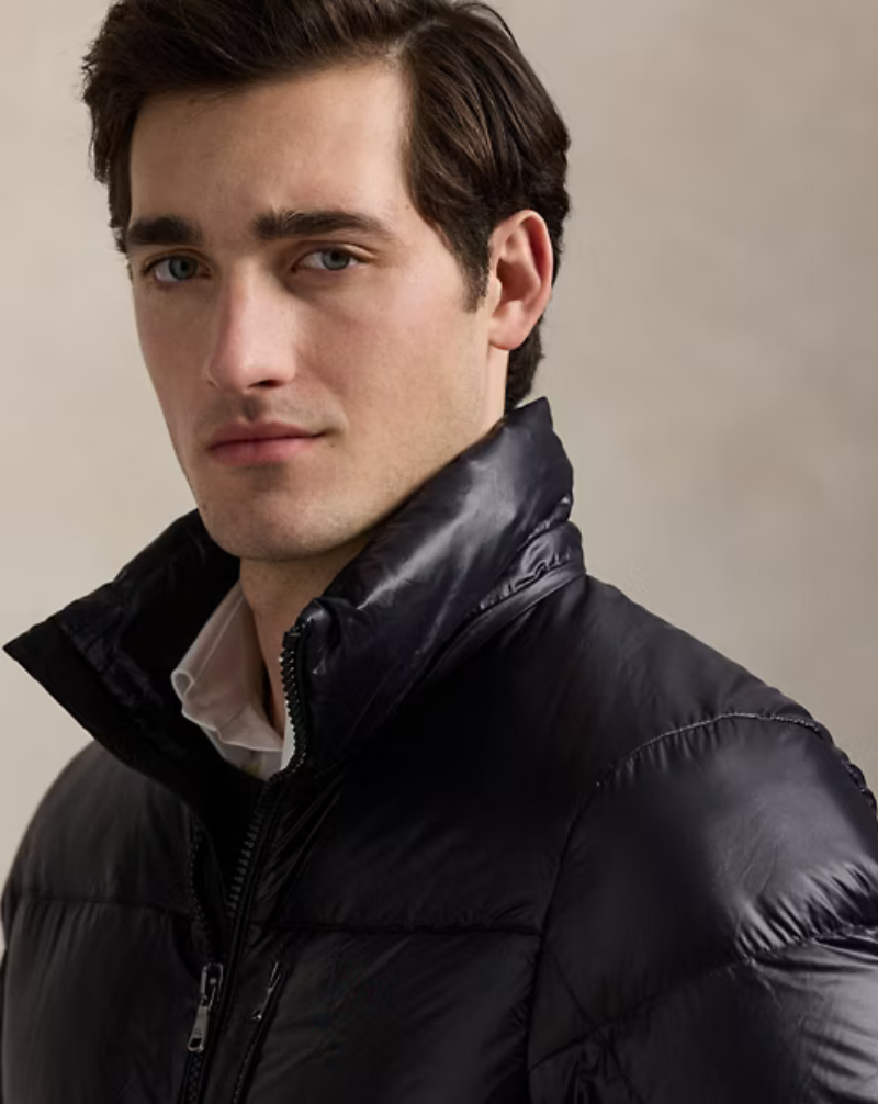 Herren-Daunenjacke in Premium-Glanzoptik®