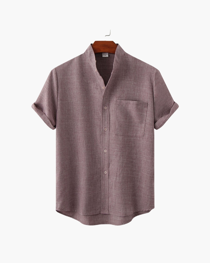 The Mark Mandarin-Collar Polo
