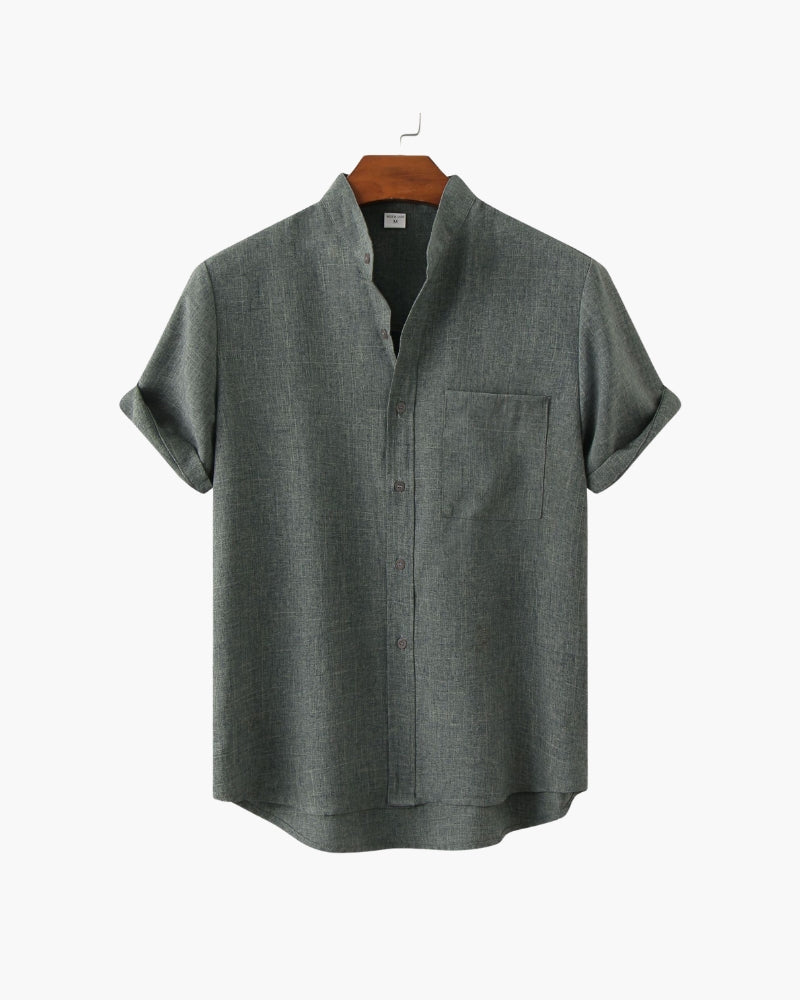 The Mark Mandarin-Collar Polo