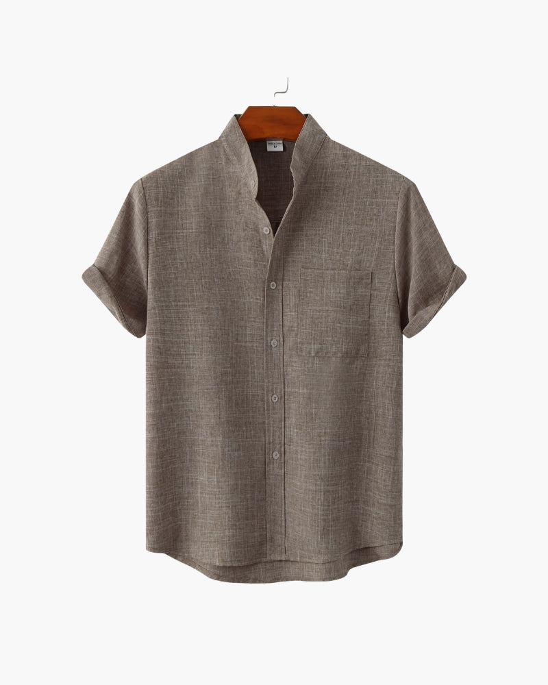 The Mark Mandarin-Collar Polo